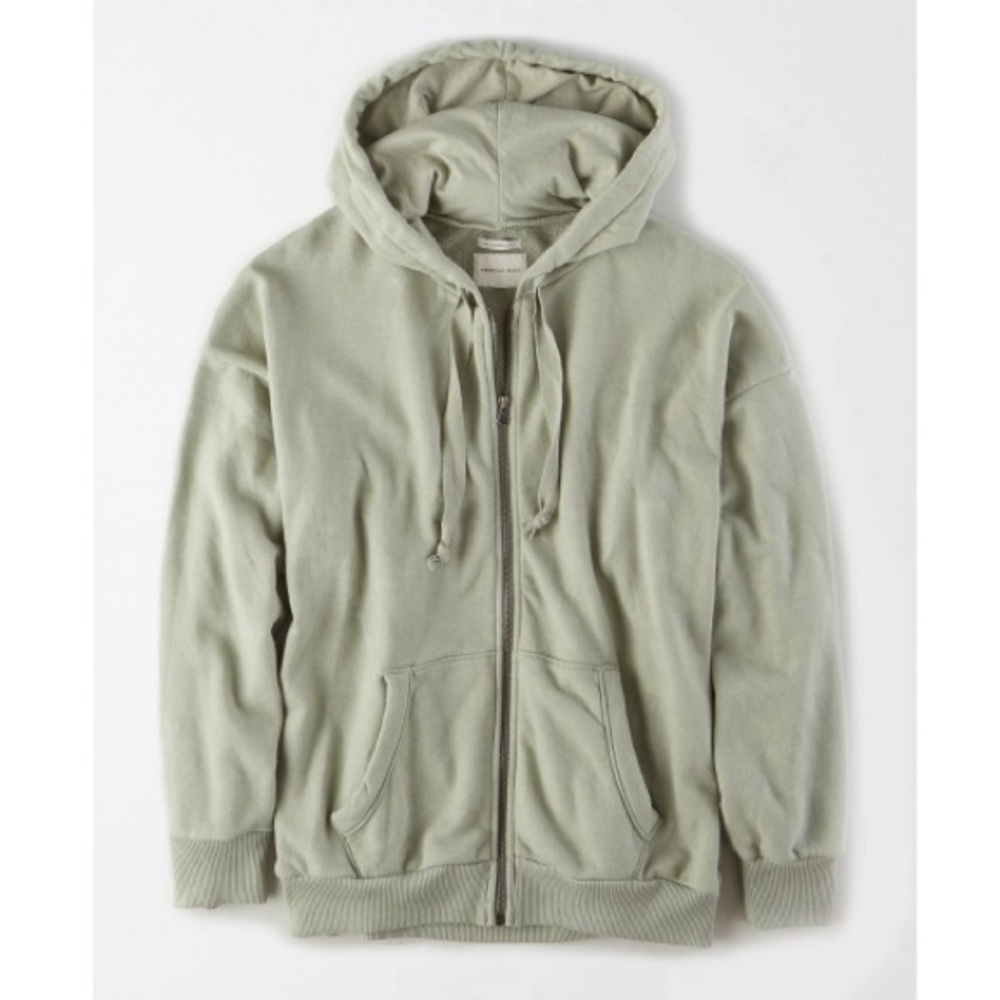 American eagle green zip up